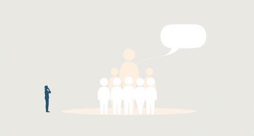 Abstract illustration showing individual success impact within a community, emphasizing collective collaboration and shared prosperity.